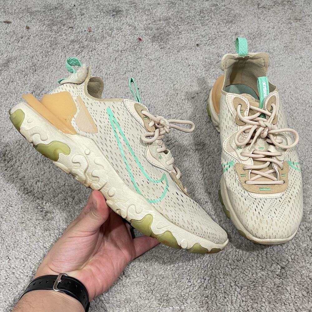 Nike React Vision Athletic Shoes Women’s Size 9.5 Beige Teal CI7523-201